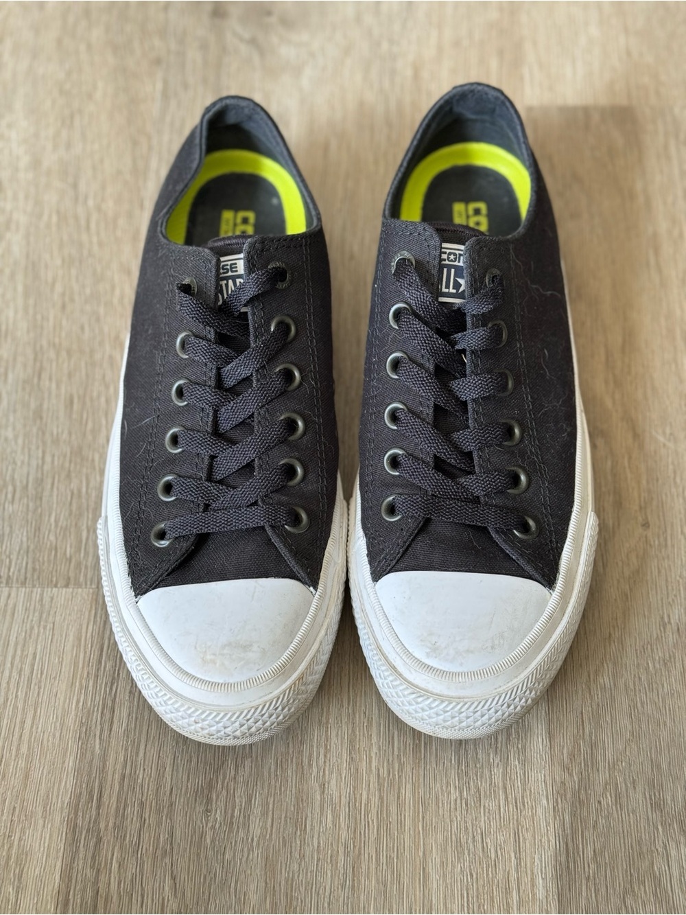 Converse Low Top Sneakers - Black with White Sole